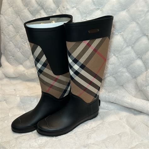 burberry clemence signature check rain boots|BURBERRY CLEMENCE SIGNATURE CHECK RAIN BOOTS.